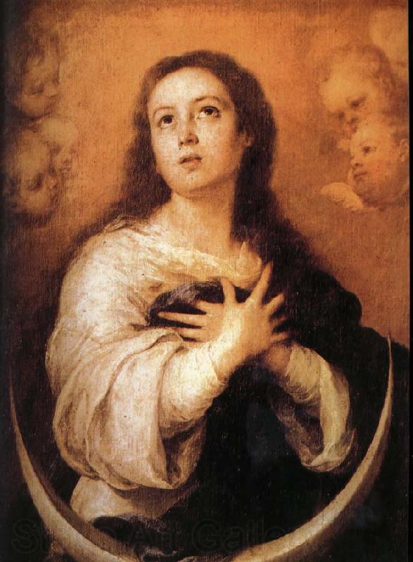 Bartolome Esteban Murillo Half month's pure conception of Our Lady Spain oil painting art
